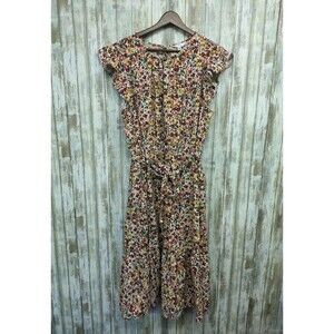 Time And Tru Floral Midi Dress 3XL Tiered Cottage Prairie Bloomcore Feminine